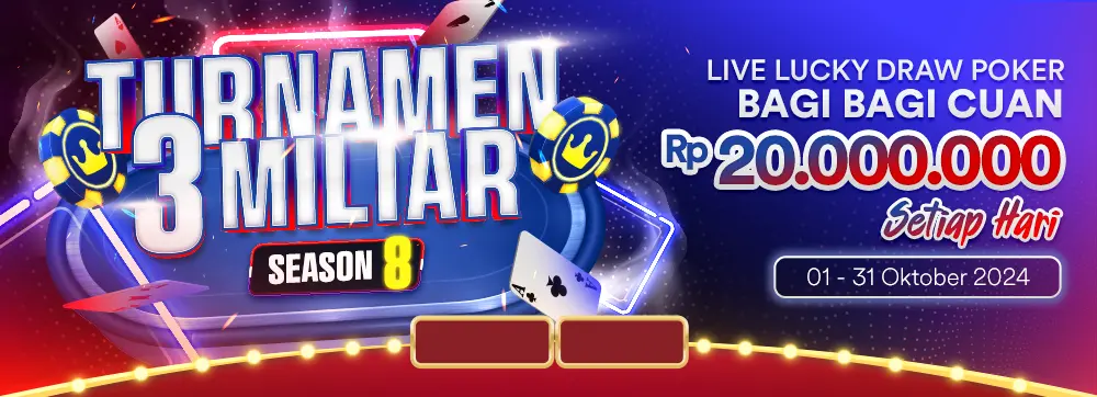 LIVE LUCKY DRAW POKER SESI 8